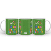 Snails in Love Cartoon Illustration Green Coffee Mug Gift For Him